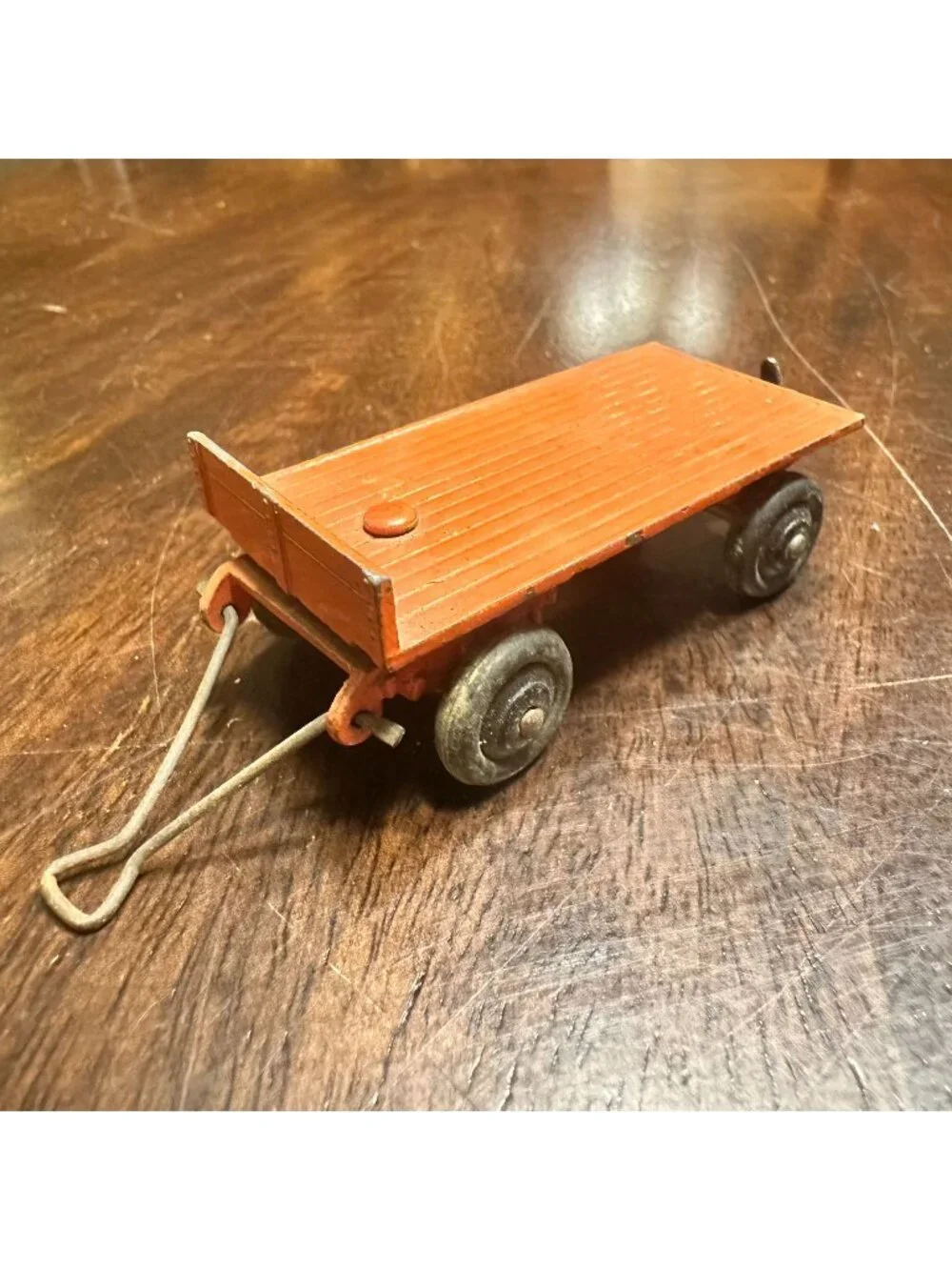 Vintage Dinky Toys Die Cast Orange Metal Trailer #25C